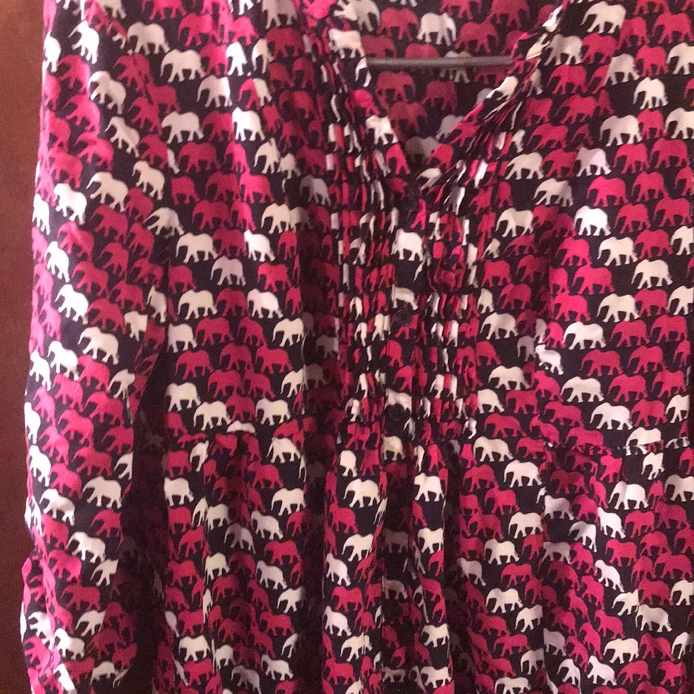 Elephant Pink/White shirt